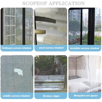 Mosquito Net Windows Anti-Mosquito Mesh Easy-to-Apply Waterproof Window Screen Repair Tape Self-Adhesive Mesh Patch