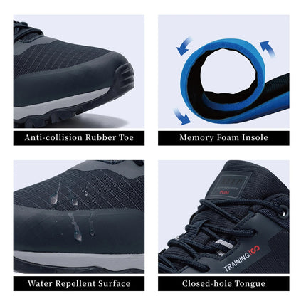Baasploa Men Non-Slip Sneakers Wear-Resistant Hiking Shoes Men Anti Splash Water Outdoor Sneakers Male Comfort Walking Shoes