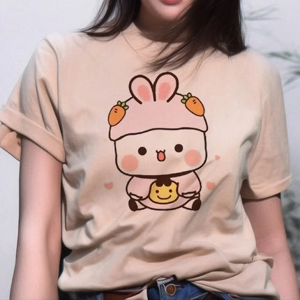 Bubu And Dudu Fashion 2024 Casual T-shirt Female Designer Top Female Street Clothing