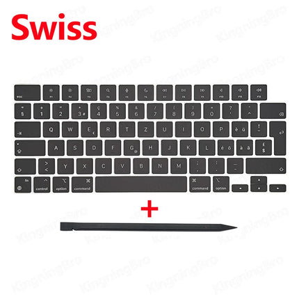 New Replacement Keyboard Keys Keycaps For Macbook Air 13" M2 A2681 Keycap Key Cap UK US RU ES FR IT DK NO DE KR PT HU 2022