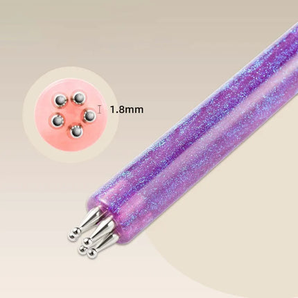 5 Petal Flower Nail Dotting Pen, One Stroke Design Tool for Nail Art, Acrylic Handle Dotting Pen, Easy DIY Nail Painting Tools