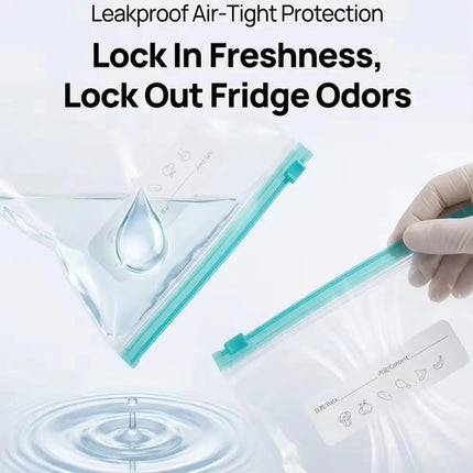 Zipper Seal Food Storage Bags Extra Thick Reusable Leakproof Microwave Friendly Freezer Safe for Fridge Food Sorting Keep Fresh