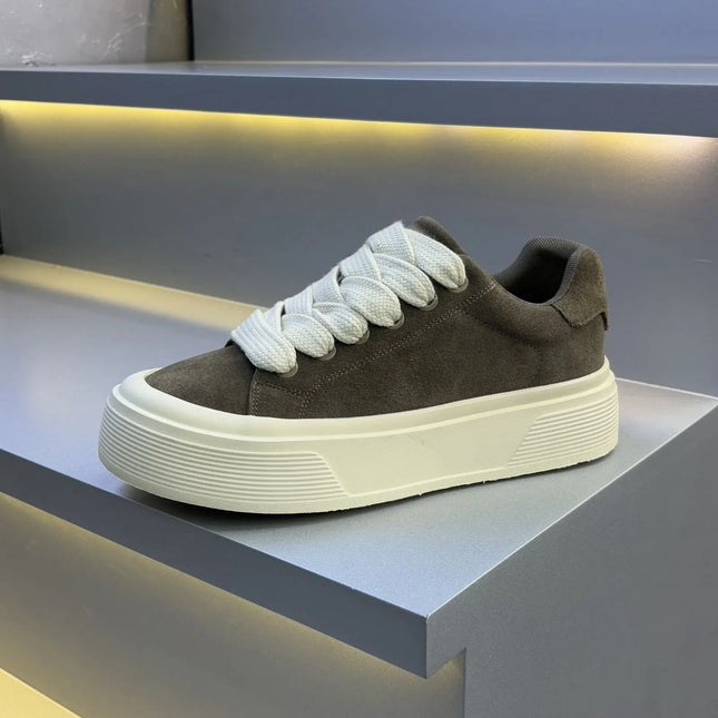 Men Casual Sports Shoes Spring Autumn Comfortable Anti Slip Outdoor Running Shoe Fashion Lace Up Platform Retro Vulcanized Shoes