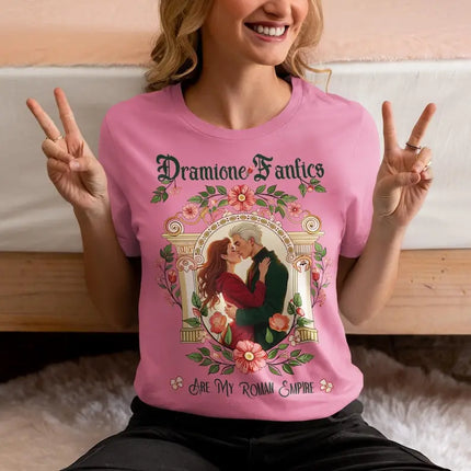 Dramione Fanfics Are My Roman Empire Cotton T-Shirt Booktok Era Manacled Fans Fanfiction Reader Book Lover Gift Bookish Shirt
