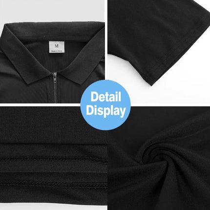 Mens Quick Dry Short Sleeve Polo Shirt Plain Compression Tight Sportswear Gym Fitness Trainer Polos Trainning Exercise Shirts