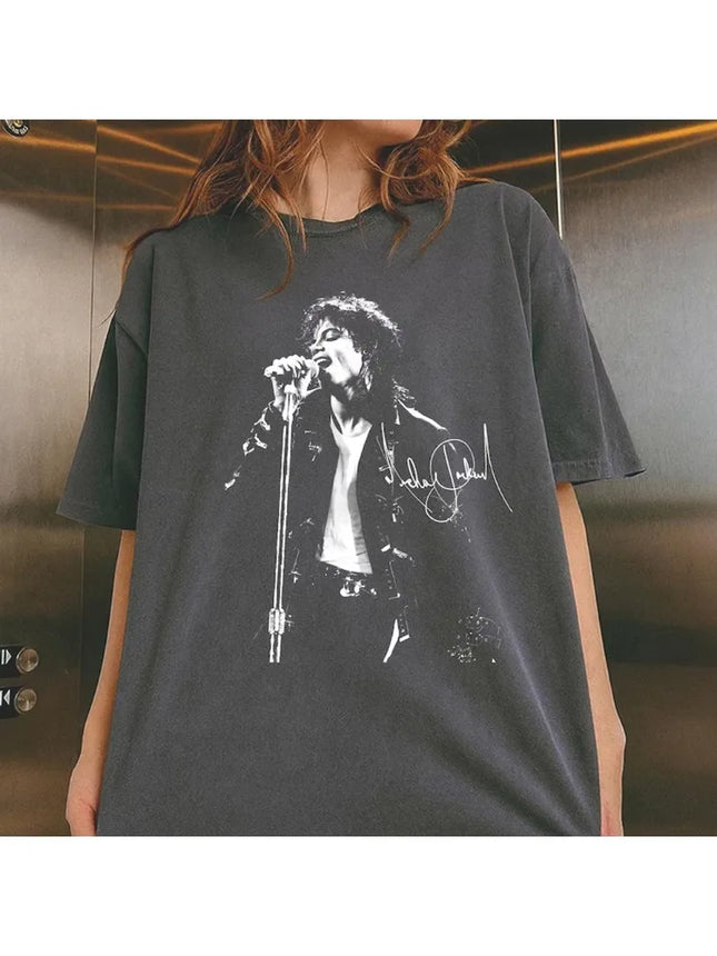 Michael Jackson Modern Redesign T-shirt Men and Women Summer Cotton Y2K Clothing Fashion Round Neck - product image 2