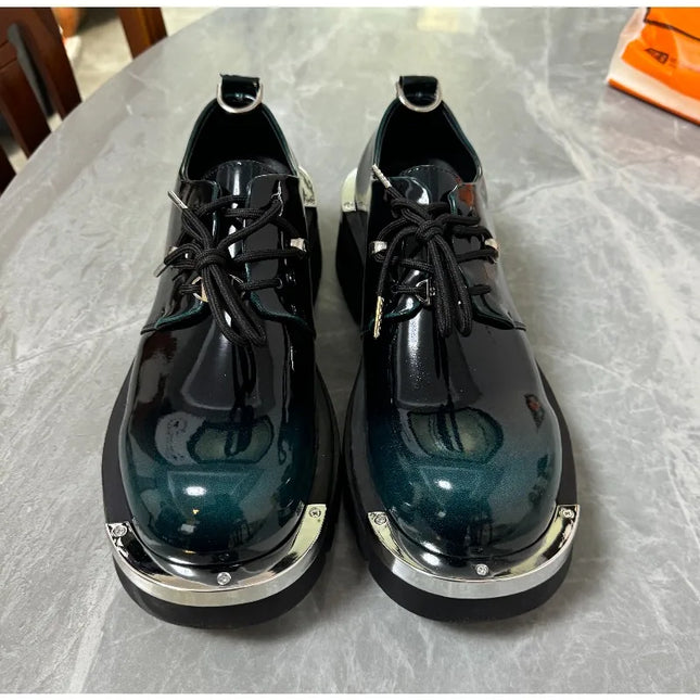 High Quality Mens Shoes British Style Retro Derby Shoes for Men High-end Platform Casual Mens Shoes Luxury Designer Leather Shoe