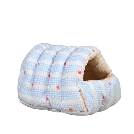 Winter Warm Cat Bed Soft Cozy Semi Enclosed Pet House Indoor Sleeping Nest for Cats Kittens Small Dogs Puppy Kennel