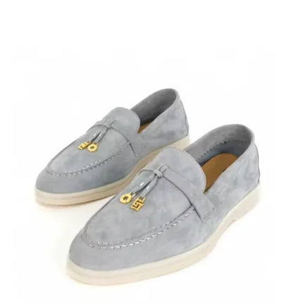 Women's Summer New Casual Hiking Shoes, Women's Deer Leather Driving Hiking Casual Shoes, Flat Loafers, Comfortable Mules