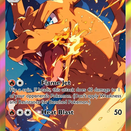 Potdemiel Pokemon Cards Charizard Rare Holo Card PTCG Trading Cards Game Card Set Collectible Pokemon Charizard Cards Gift