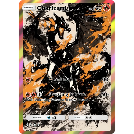 Pokemon Cards Charizard PTCG Holographic Rare Collection Cards Mewtwo Creativity Game Anime Shining Mewtwo Pokemon Cards Gift