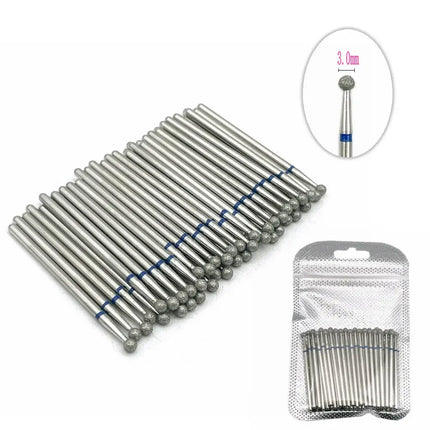 50pcs Diamond Nail Drill Cuticle Clean Bit Set Manicure Electric Cutter Bits Accessories Dead Skin Remove Tool