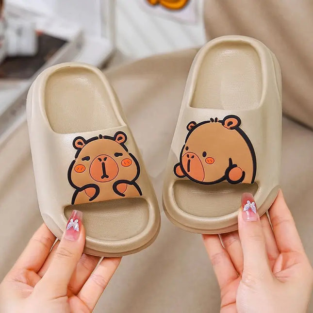 Kinder Hausschuhe Jungen Süße Capybara Hausschuhe Sommer Rutschfeste Weichboden Badeschuhe