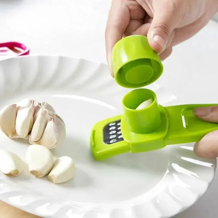 1 Pack Mini Garlic Grinder Creative Garlic Press Kitchen Garlic Mash Manual Garlic Mashing Green Kitchen Gadgets - product im