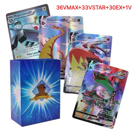 100pcs Pok é mon Card Pok é mon Card Full Flash Card English Version 100 Rare Card Game Battle