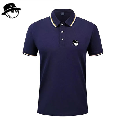 Men Summer Fashion Slim Fit Sport Short Sleeve 100% Polyester Polo Shirt Fake Pocket Decoration Casual Sport Golf Polo Shirt