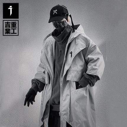 11 BYBB'S DARK Men Spring Jacket Windbreaker 2025 New Half Sleeve Function Coats Mens Loose Hooded Jackets Techwear