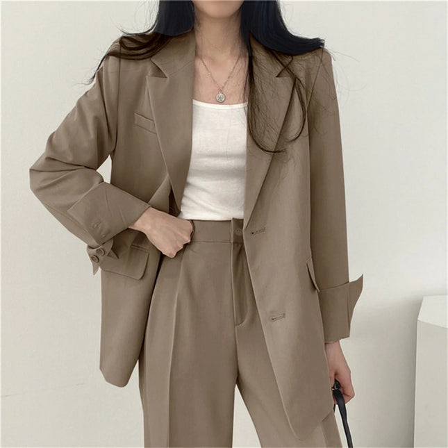 Elegant Office Lady Business Suit Set Blazers 2026 Spring New Women's Clothing Suit Jacket Casual Pants - product image 2