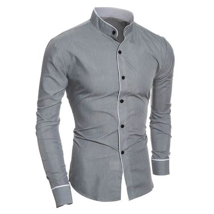 2025 Men Luxury Casual Formal Shirt Slim Fit Long Sleeve White Shirt Male Comfortable Social Dress Shirts Brand Mens Clothing