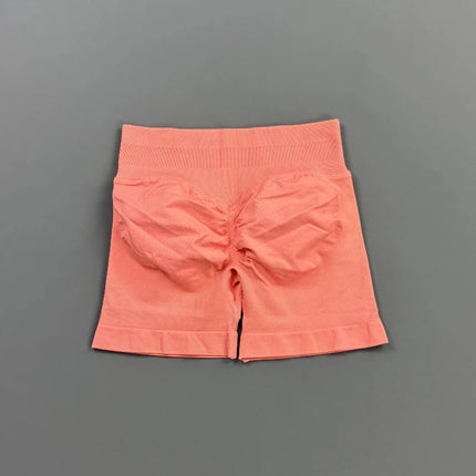 HISTELLO Gym Shorts 4.5" Women Fitness Sports Biker Shorts Low Waist Running Pants Workout Scrunch Butt Yoga Seamless Leggings