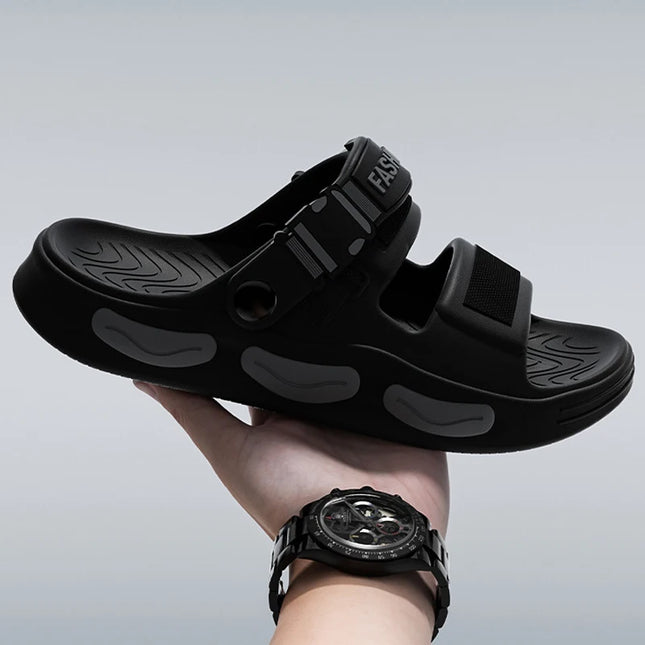 Men's Slippers Thick Sole Summer Beach Slides EVA Lightweight Open-toe Sandals For Men Non-slip Indoor - product image 2
