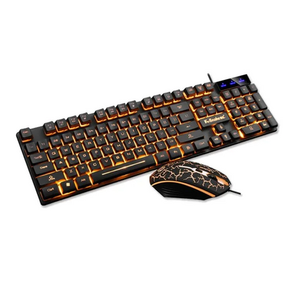 KM320 Keyboard And Mouse Set Waterproof Luminous Game Backlit Keyboard - product image from BSM MART