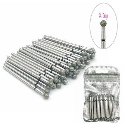 50pcs Diamond Nail Drill Cuticle Clean Bit Set Manicure Electric Cutter Bits Accessories Dead Skin Remove Tool
