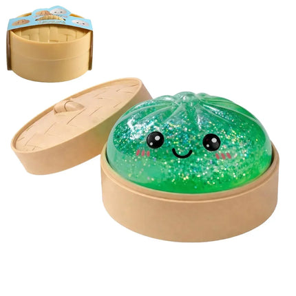 Halloween Ghost DumplingsToy Soft Slow Resilience Squishy Toy Fidget with Steamer Steamed Stuffed Bun Squishy Pinch Le