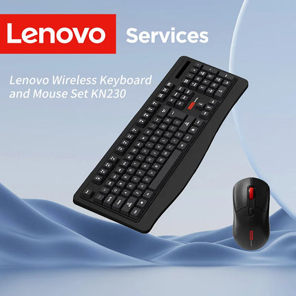 Lenovo Wireless Keyboard and Mouse Combo Full-Size 104 Key Quiet Office Set with Silent Click Compact USB Receiver - product