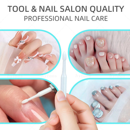 HYTOOS Cuticle Cleaner White Ceramic Nail Drill Bits for Dead Skin Cleaning Tool Pro Manicure Drill Bits for Nail Technicians