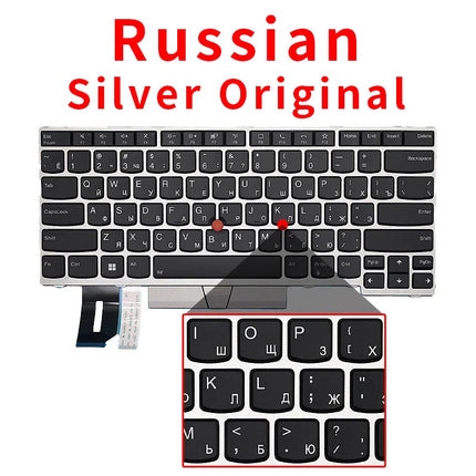Spanish Russian Backlit Laptop Keyboard For Lenovo Thinkpad E480 E485 E490 E495 L380 L390 L490 L480 T490 T495 01YP280 01YP320