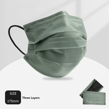 50Pcs 3/4 Layer Mask Face Masks Melt Blown Cloth Disposable Safety Anti-Dust Protective Masks Adults Non-wove Earloop Masque