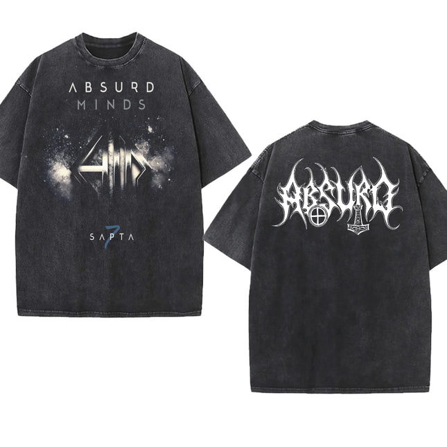 Black Metal Absurd Washed T-Shirt Band Gothic Geschenk Herrenbekleidung Grafik Vintage Hip Hop T-Shirt Streetwear T-Shirts Kurzarm