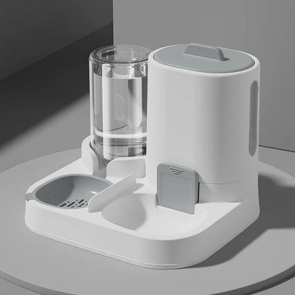 Automatic Pet Feeder And Water Dispenser Two-in-One Bowl Large Capacity For Cats Dogs Smooth Feeding System Pet Supplies