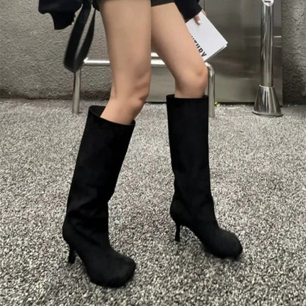 2026 Autumn and Winter New High Heels Four Seasons High Top Knight Boots