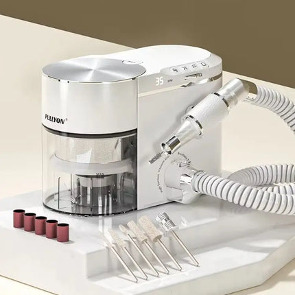 Professional 2 in 1 Nail Drill and Dust Collector 240W Brushless 35000RPM 12KPa Vacuum E-file for Professional Salon Use