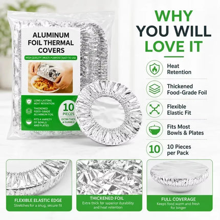 Food Grade SingleUse Aluminum Foil Film Cover Moisture Retain Heat Insulated Pouch for Fresh Produce Household Food Preservation