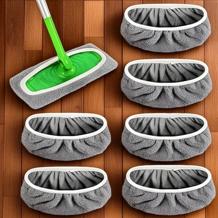4 Reusable Mop Pads with High Water Absorption and Ultra-fine Fiber Cleaning Pads That Can Firmly Adhere To Most - product im