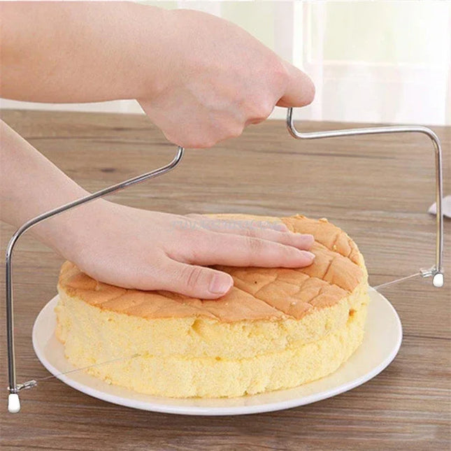 1PC Double Line Cake Cut Slicer Adjustable Stainless Steel Wire Cake Slicer Bread Divider Kitchen - product image 2