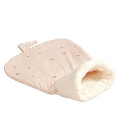 Soft Cuddly Pet Sleeping Bag for Kitten Puppy Fluffy Feel Thickened Warm Nest Pocket Quilt Bed Comfortable Warmth