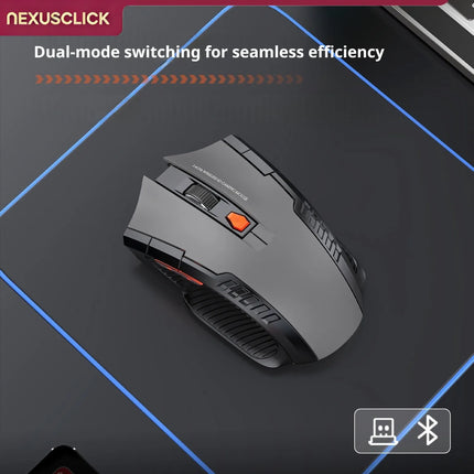 NEXUSCLICK Wireless Optoelectronic Mouse,1600DPI 6 Silent clicks Game&Craft Gift Mice in Stock USB Receiver for - product ima