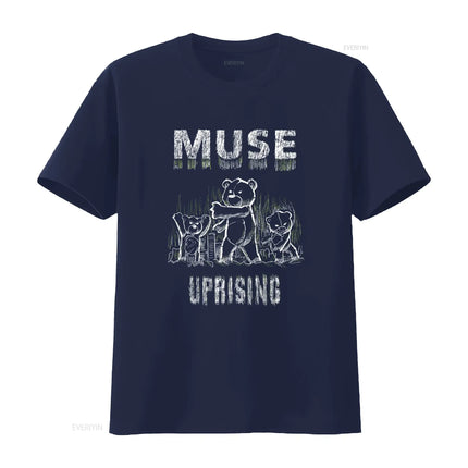 Best Seller Muse Uprising Bear Design Cotton T Shirt Merch for American Style vintage Washed Unisex streetwear homme graphic