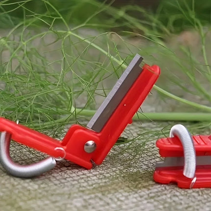 1pc Thumb and Finger Gardening Scissors - Ergonomic Green Plant Trimming Tool with Sharp Blades for Precise Pruning of Vegetable