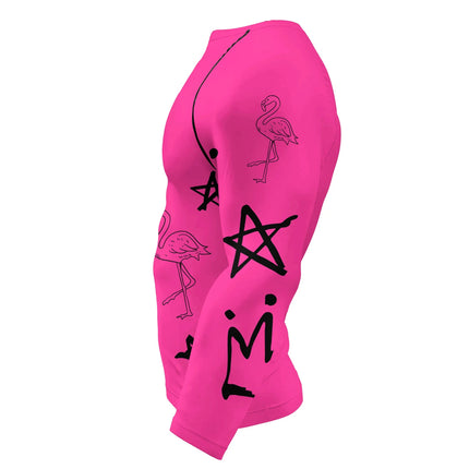Cody Fluorescent  Unicorn Cool Jiu Jitsu BJJ Rash Guard Sublimation Long Sleeve Fitness Gym Sportswear High Elastic Tops