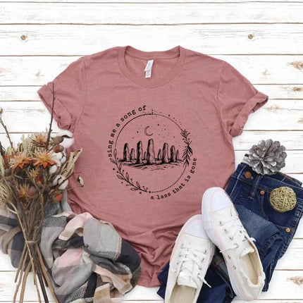 Sing Me A Song Shirt Outlander T-shirt Sassenach Fraser's Ridge Tee Women Short Sleeve T-Shirts Casual Graphic Women Clothing