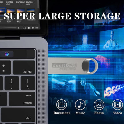 ZSUIT 10PCS Wholesale USB Flash Drive 4GB 8G 16G Pendrive 32GB Memory Stick Waterproof Metal U Disk 64GB U Disk 3.0 Free Logo