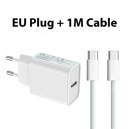 PD 40W Charger USB C Fast Charging Cable For iPhone 17 16 15 Pro Max Air Mini Type C Data line Quick Phone Charger Power Adapter