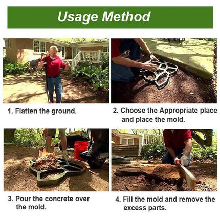 Reusable Garden Path Maker Mold DIY Garden Mold Manually Paving Cement Brick Stone Road Concrete Molds Walk Way Cement Molds