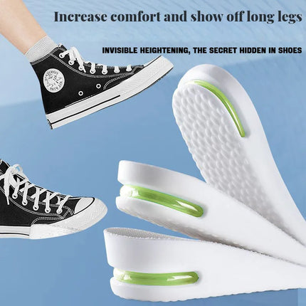 1Pair Orthopedic Height Increase Insole for Feet Sports Air Insoles Comfort Plantar Fasciitis Shoes Inserts Shock Absorbing Pads
