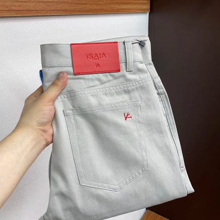 BLLIYOSS 2025 New Embroidered Casual Pants Product Leisure Breathable outdoors Big size 30-40 Pants recombinant cotton fabric